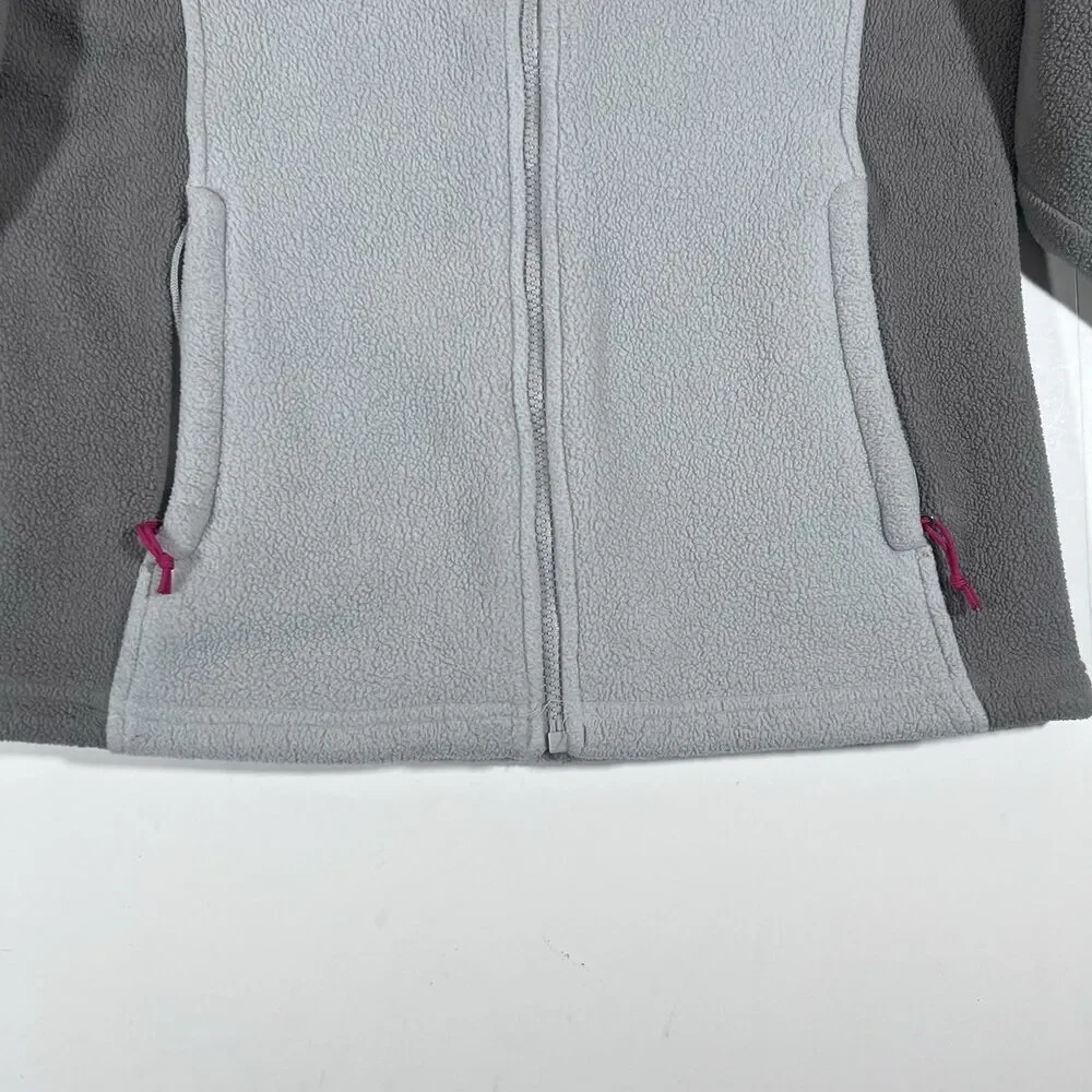 The North Face Full Zip Grey Two Tone Fleece Jacket Women's S/P - Picture 3 of 9